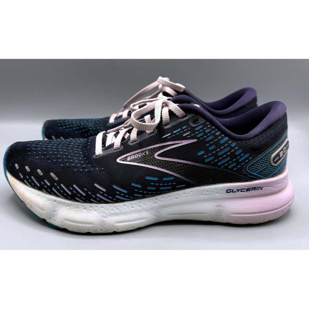 Brooks Glycerin 20 Womens Running Shoes Black Blue Pink 1203691B499 Size 9